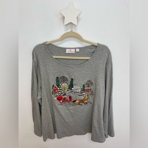 Quacker Factory Holiday L/S Top